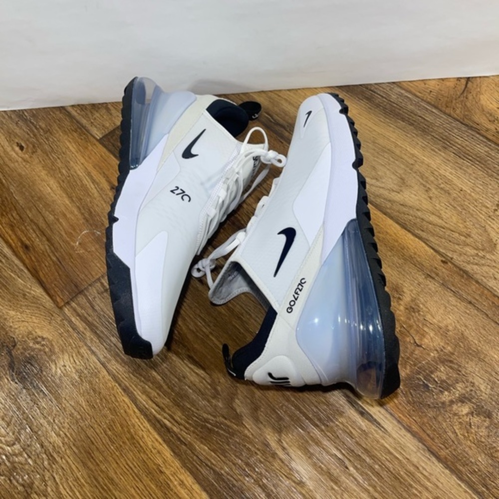 Nike Golf Air Max 270 Shoes White Black Platinum CK6483-102 Men's New With Box - Picture 7 of 12